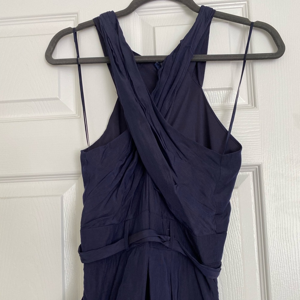 Blue Halter Jumpsuit